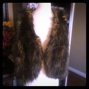 INC Faux Fur Vest